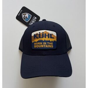 KUHL Ridge Trucker Hat‎ Adjustable Snap Back Mesh Pirate Blue Baseball Cap O/S